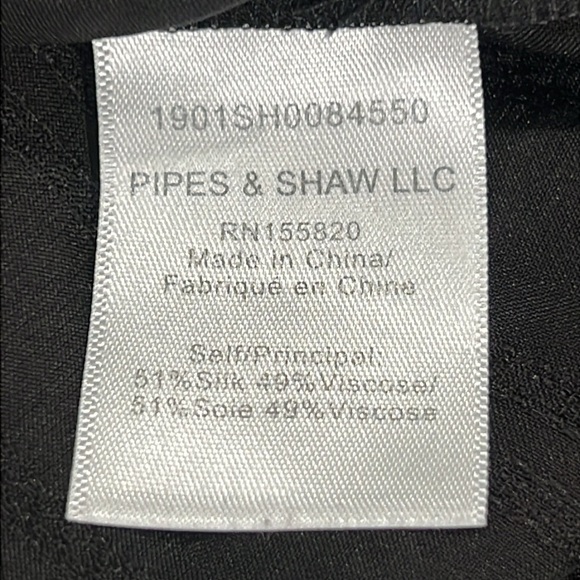 Veronica Beard Silk Top 8 Black Peasant Boho Ruffle Tie Dressy Whimsigoth Office - Picture 8 of 8